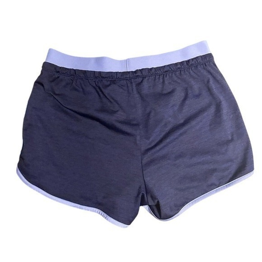 TekGear Athletic Running Shorts with Drawstring - Navy Blue with Light Blue Trim